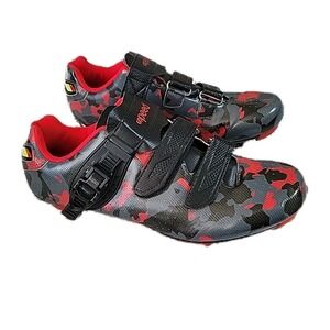 Speed Cycling SPD Compatible Shoes Camo Print Buckle Closure Road Bike Size 43‎